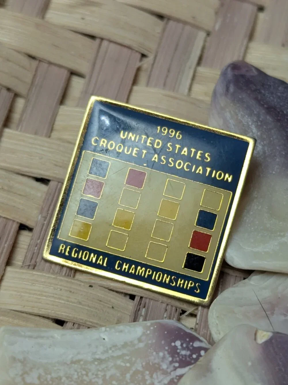 1996 United States Croquet Association Regional Championships enamel lapel pin